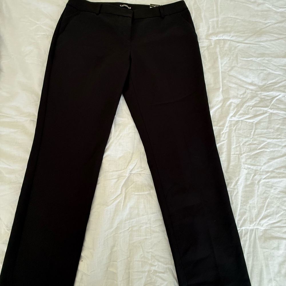 Express Black Straight-Leg Dress Pants